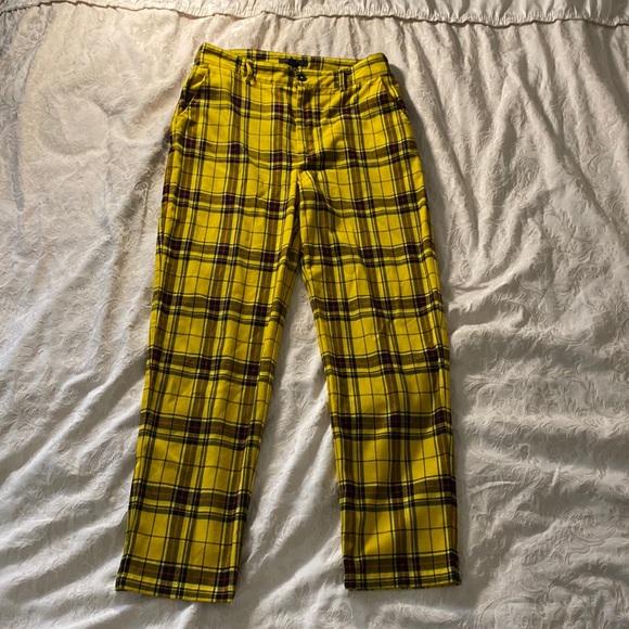Forever 21 Pants & Jumpsuits Yellow Plaid Pants Poshmark